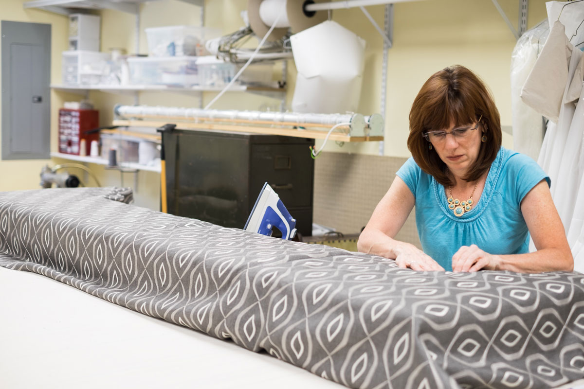 CoveringACornice Window Works Studio covering a cornice for window treatment