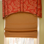 Window Works Studio valance with cordless roman shade window treatments