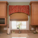 Window Works Studio valance and cordless Roman shade window treatments