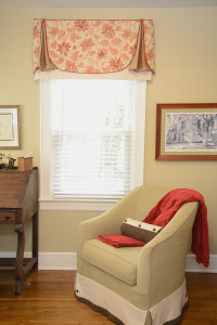 Window Works Studio valance and chair slipcover