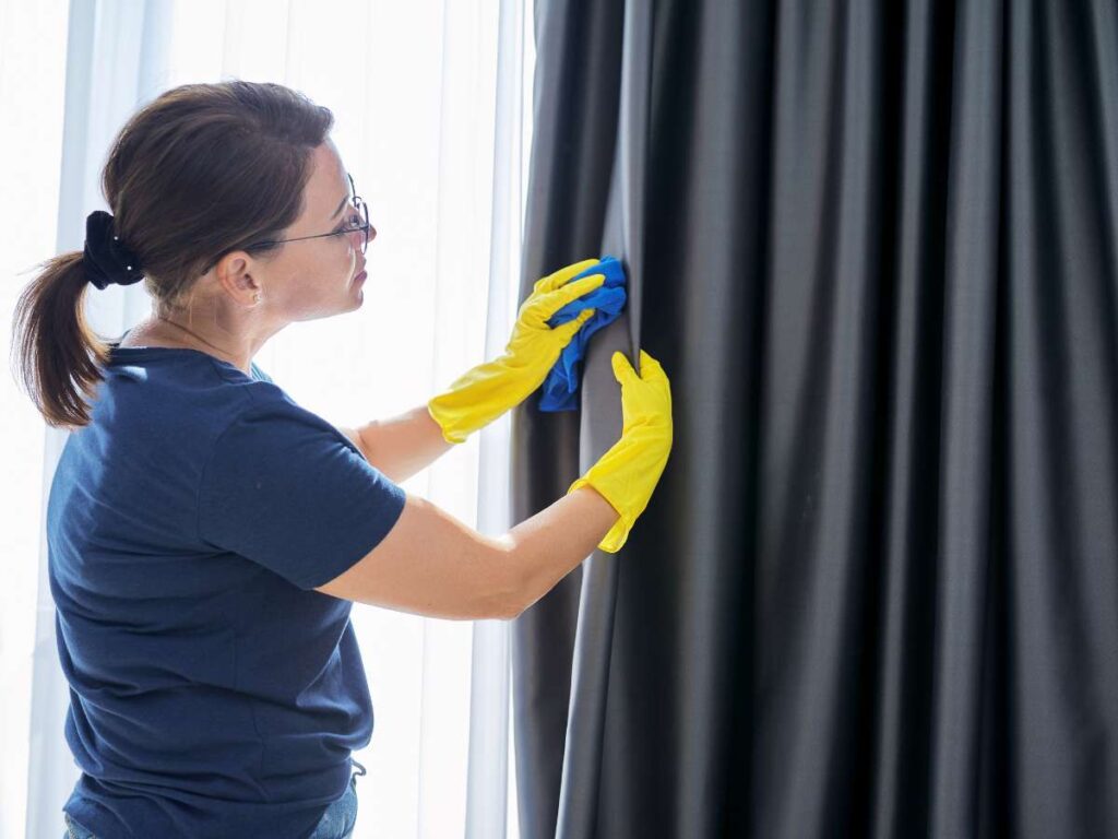 Cleaning drapes with care